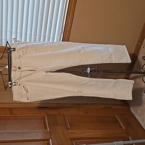 CAbi off white distressed jeans